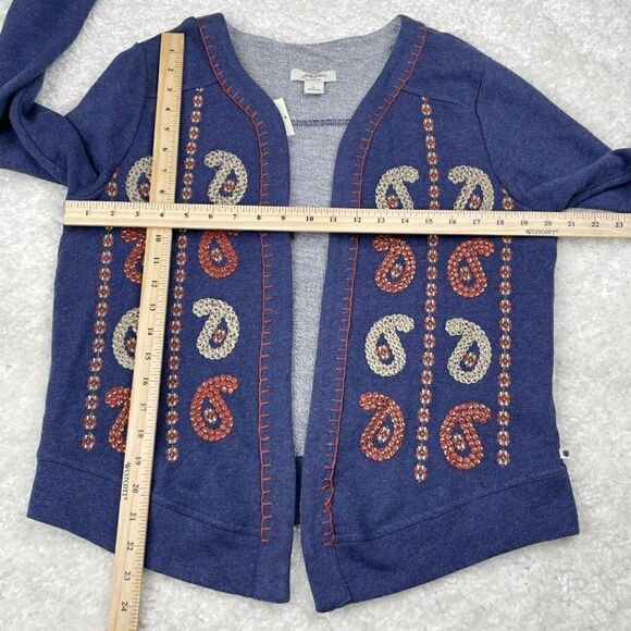 Lucky Brand Lucky Bliss Cardigan Sweater Embroidery Sequins NEW - Picture 3 of 8